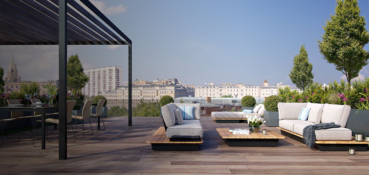 Пентхаус с террасой в ЖК «Roza Rossa», Зубовская ул., д. 7, стр. 1, 330.6 кв.м. 