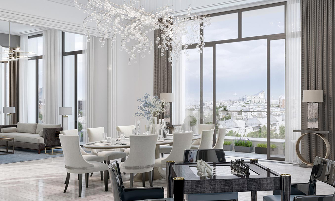 Пентхаус с террасами в комплексе элитных особняков «Полянка 44», Б. Полянка, 44, Корпус Камелия, 299 кв. м