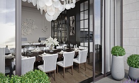 Пентхаус с террасами в комплексе элитных особняков «Полянка 44», Б. Полянка, 44, Корпус Камелия, 299 кв. м