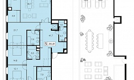 Пентхаус с террасами в комплексе элитных особняков «Полянка 44», Б. Полянка, 44, Корпус Камелия, 261,8 кв. м