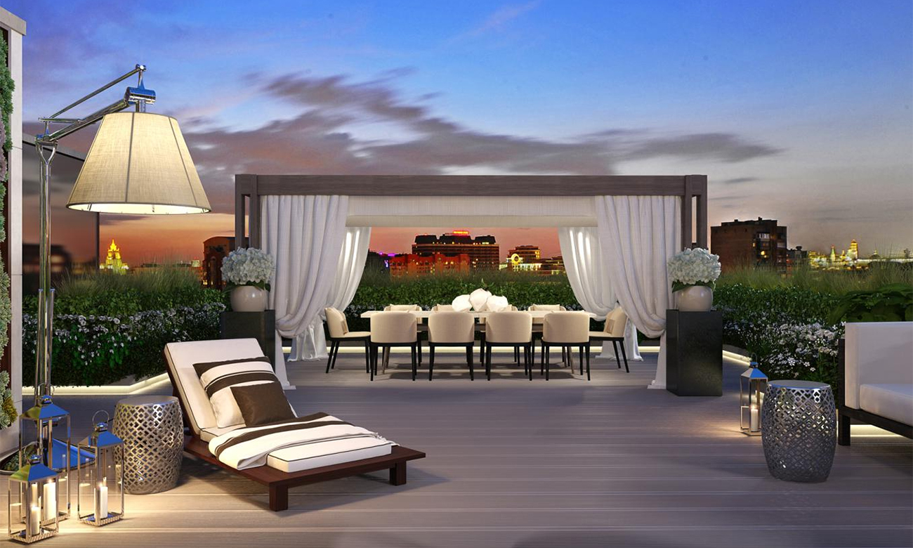 Пентхаус с террасами в комплексе элитных особняков «Полянка 44», Б. Полянка, 44, Корпус Камелия, 299 кв. м