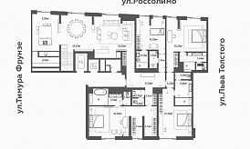 Пентхаус с террасой в ЖК «Roza Rossa», Зубовская ул., д. 7, стр. 1, 330.6 кв.м. 