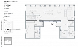 Двухуровневый пентхаус в ЖК «Lucky» («Лаки»), ул. 2-я Звенигородская, 12, 320 кв. м, №3-20/21-1