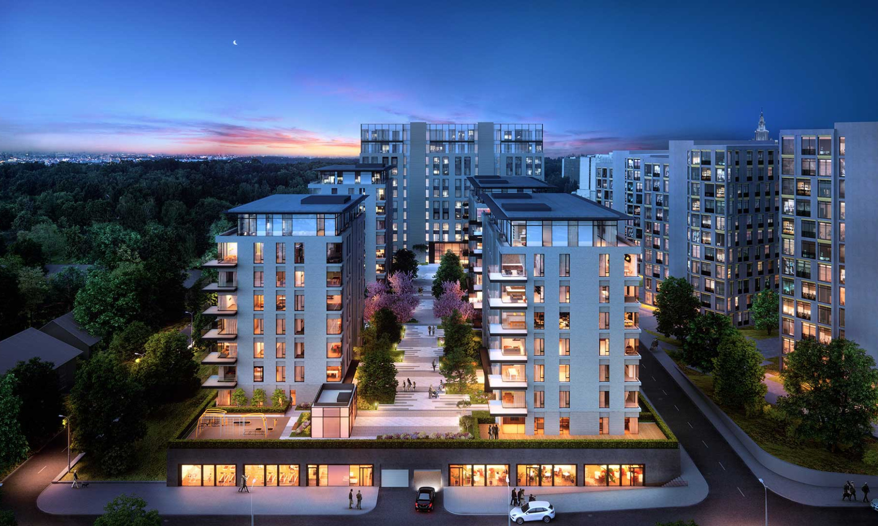 Пентхаус с террасой в ЖК «Вишнёвый сад», Мосфильмовская ул., д. 1, Корпус G, 207 кв. м