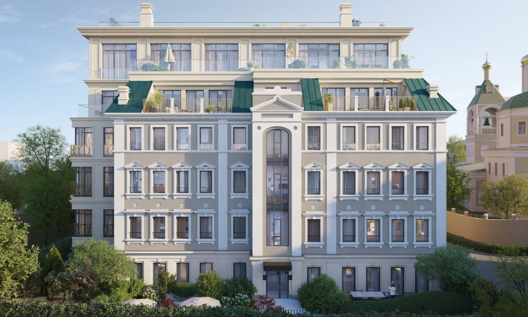 Пентхаус, Лот №206430, Клубный дом на Остоженке «Обыденский №1», Москва, ЦАО, Остоженка, м. Кропоткинская, 3-й Обыденский переулок