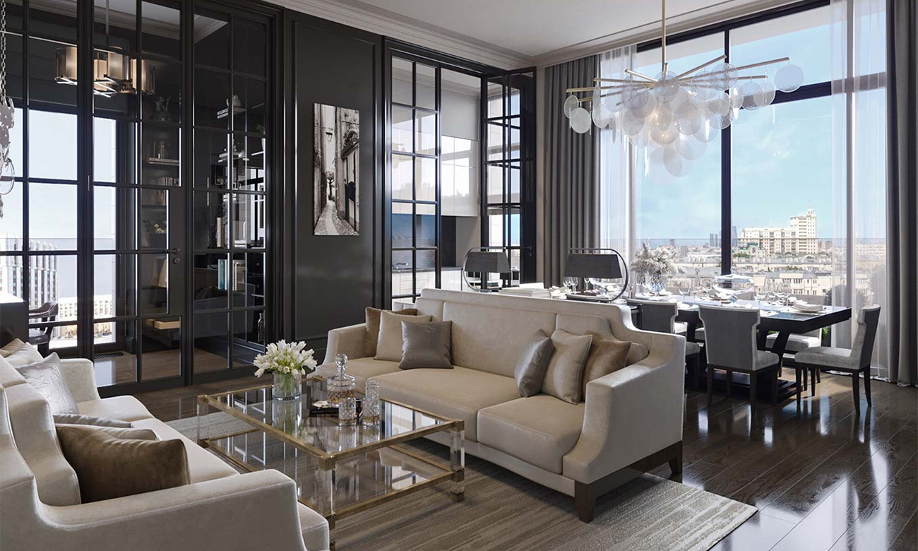 Пентхаус с террасами в комплексе элитных особняков «Полянка 44», Б. Полянка, 44, Корпус Камелия, 299 кв. м