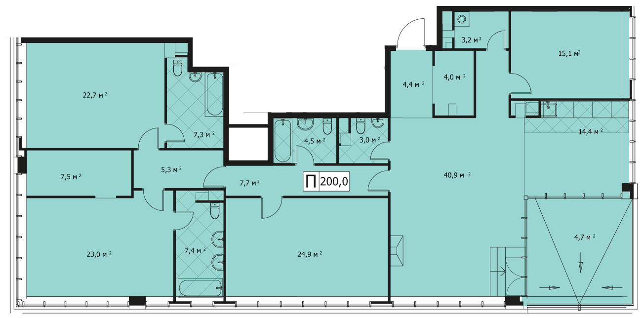 Пентхаус в ЖК «West Garden», ул. Минская, Корпус 5, 200 кв. м