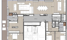 Пентхаус c терассой в ЖК «Вишнёвый сад», Мосфильмовская ул., д. 1, Корпус D, 233 кв. м