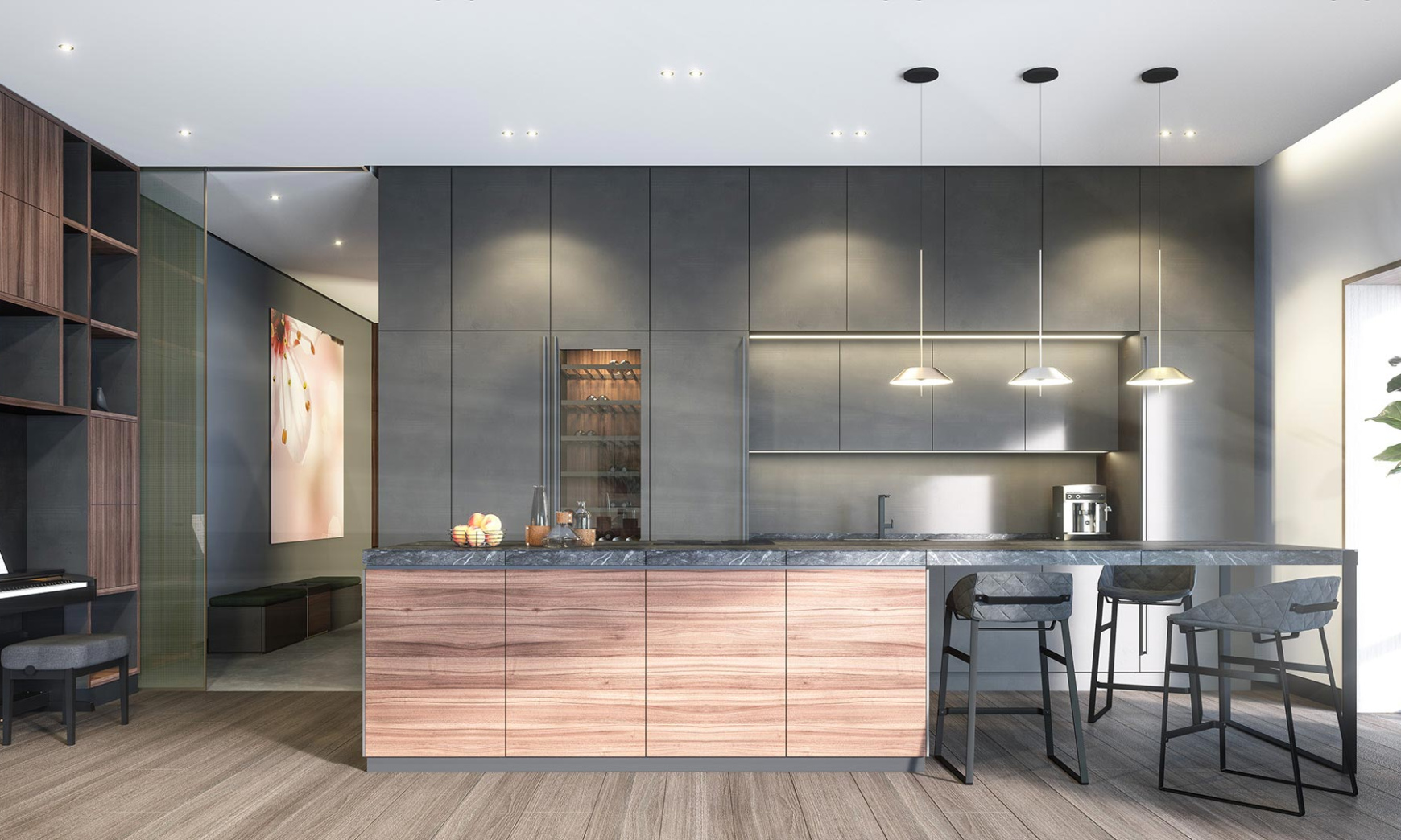 Пентхаус c терассой в ЖК «Вишнёвый сад», Мосфильмовская ул., д. 1, Корпус D, 233 кв. м