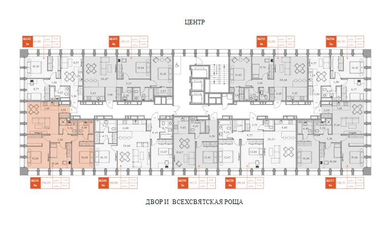 Двухуровневый пентхаус №241, Комплекс апартаментов «BAIRES», 100 кв.м.