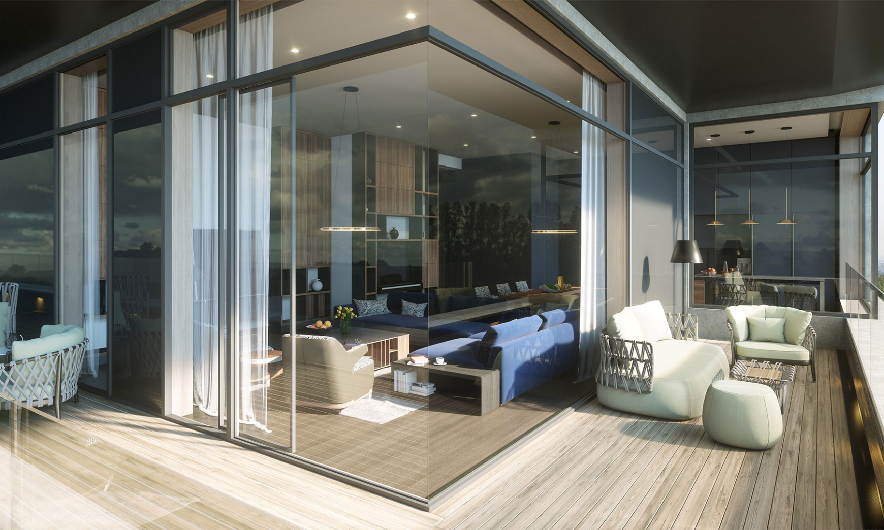 Пентхаус с терассой в ЖК «Вишнёвый сад», Мосфильмовская ул., д. 1, Корпус C, 233 кв. м