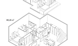 Двухуровневый пентхаус №232, Комплекс апартаментов «BAIRES», 112 кв.м.