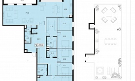 Пентхаус с террасами в комплексе элитных особняков «Полянка 44», Б. Полянка, 44, Корпус Камелия, 299 кв. м
