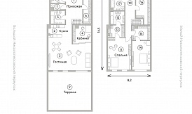 Двухуровневый пентхаус с террасой в ЖК «Turandot Residences», ул. Арбат, 24, 229,4 кв.м