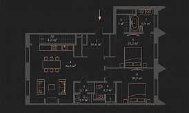 Двухуровневый пентхаус с террасой в ЖК «Большая Дмитровка IX, ул. Б. Дмитровка, 9, 170,51 кв.м