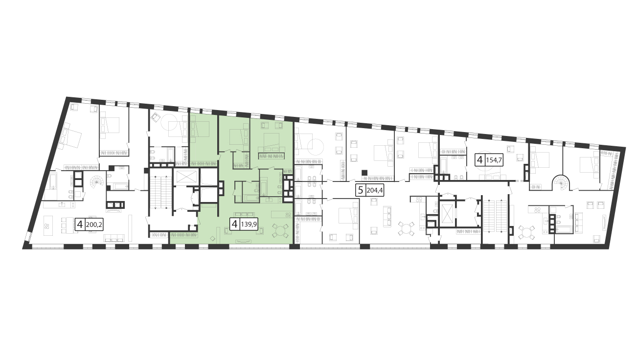 Пентхаус в ЖК «Artisan» («Артизан»), ул. Арбат, д.39, Корпус Новый, 143 кв. м