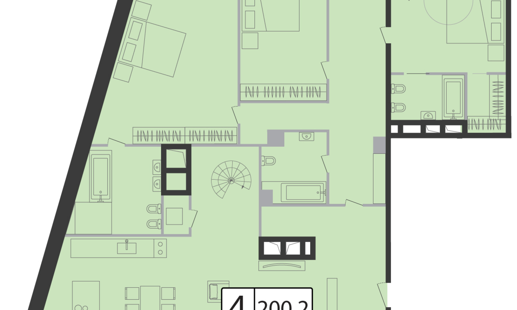 Пентхаус в ЖК «Artisan» («Артизан»), ул. Арбат, д.39, Корпус Новый, 200,2 кв. м